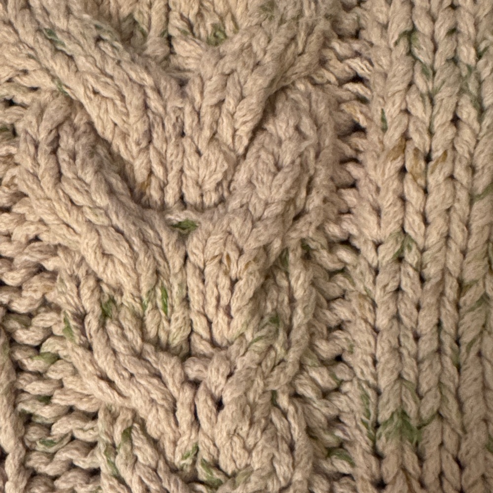 Free People Cable Knit Sweater/Cozy Cabin Jumper - Toast Combo - Picture 4 of 6